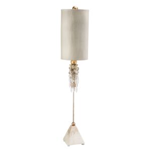 Madison 1-Light Buffet Lamp in Pyramid w with putty finish