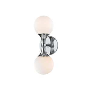 Hudson Valley Astoria 2 Light 14 Inch Wall Sconce in Polished Chrome
