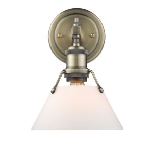 Golden Orwell 8 Inch Bathroom Vanity Light in Aged Brass
