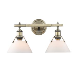  Orwell Bathroom Vanity Light in Aged Brass