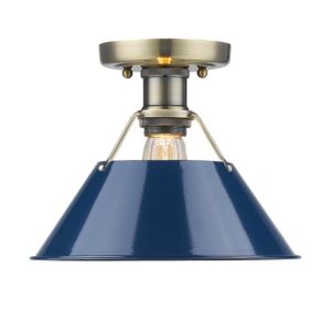 Golden Orwell 10 Inch Ceiling Light in Aged Brass