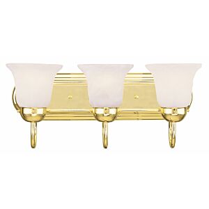 Rivera 3-Light Bathroom Vanity Light in Polished Brass