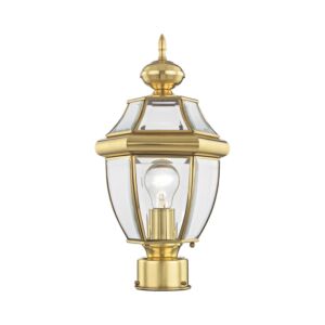 Monterey 1-Light Outdoor Post-Top Lanterm in Polished Brass