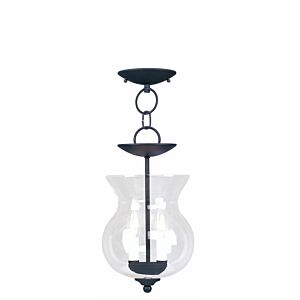 Legacy 2-Light Mini Pendant with Ceiling Mount in Black