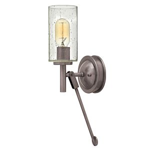 Hinkley Collier 1-Light Wall Sconce In Antique Nickel