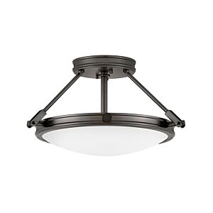 Hinkley Collier 3-Light Semi-Flush Ceiling Light In Black Oxide