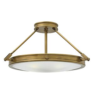 Hinkley Collier 4-Light Semi-Flush Ceiling Light In Heritage Brass