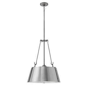 Hinkley Cartwright 3-Light Pendant In Polished Antique Nickel