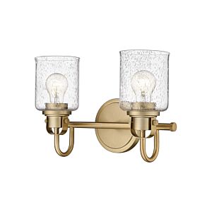 Z-Lite Kinsley 2-Light Bathroom Vanity Light In Heirloom Gold