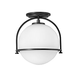 Hinkley Somerset 1-Light Semi-Flush Ceiling Light In Black