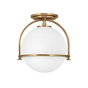 Hinkley Somerset 1-Light Semi-Flush Ceiling Light In Heritage Brass