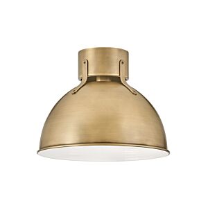 Hinkley Argo 1-Light Flush Mount Ceiling Light In Heritage Brass