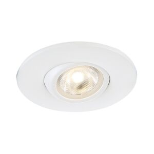 1-Light LED Recessed Down Light in White