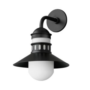 Admiralty 1-Light Outdoor Wall Sconce in Black