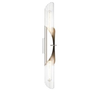 Lefferts 2-Light Wall Sconce in Polished Nickel