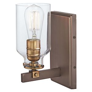 Minka Lavery Morrow Bathroom Wall Sconce in Harvard Court Bronze with Gold Highlights