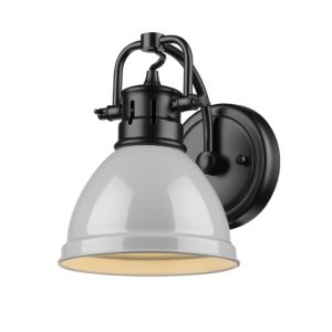 Golden Duncan Bathroom Wall Sconce in Black and Grey