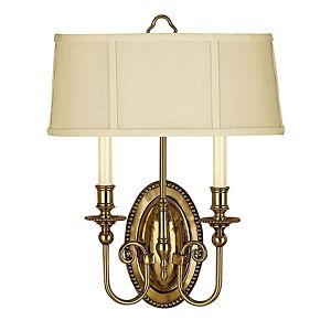 Hinkley Cambridge 2-Light Wall Sconce In Burnished Brass