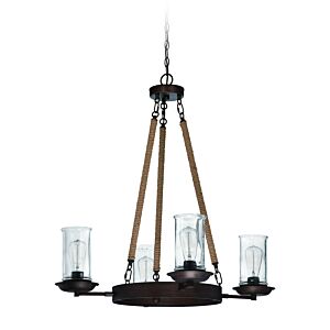 Craftmade Thornton 4 Light Transitional Chandelier in Aged Bronze Brushed