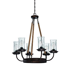 Craftmade Thornton 6 Light Transitional Chandelier in Aged Bronze Brushed