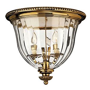 Hinkley Cambridge 3-Light Flush Mount Ceiling Light In Burnished Brass