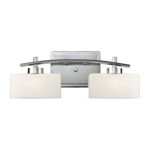 Eastbrook 2-Light Bathroom Vanity Light in Polished Chrome