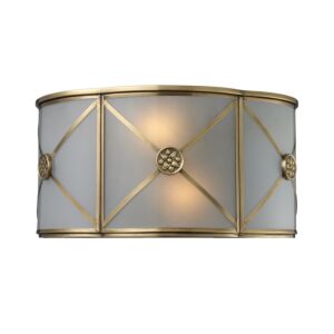 Preston 2-Light Wall Sconce in Brushed Brass