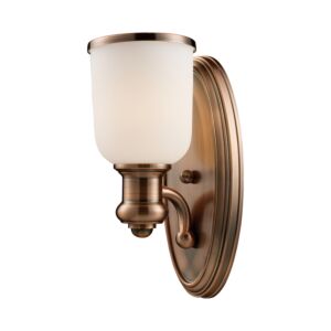 Brooksdale 1-Light Wall Sconce in Antique Copper