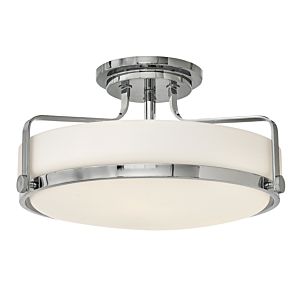 Harper 1-Light LED Semi-Flush Ceiling Light in Chrome