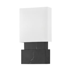 Haight 2-Light Wall Sconce in Black Marble
