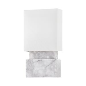 Haight 2-Light Wall Sconce in White Marble