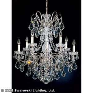 New Orleans 10-Light Chandelier in Antique Silver