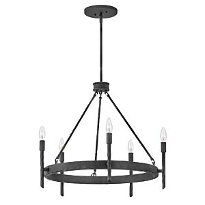 Hinkley Tress 5-Light Pendant In Forged Iron