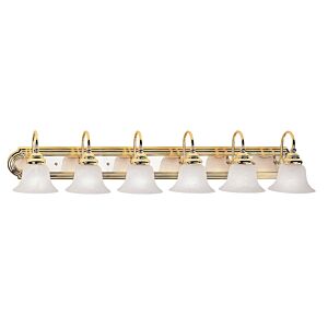 Belmont 6-Light Bathroom Vanity Light in Polished Brass & Polished Chrome