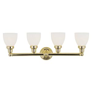 Classic 4-Light Bathroom Vanity Light in Polished Brass