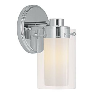 Manhattan 1-Light Bathroom Vanity Light in Polished Chrome