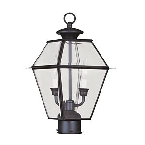 Westover 2-Light Outdoor Post Lantern in Bronze