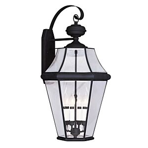 Georgetown 4-Light Outdoor Wall Lantern in Black