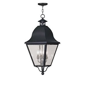 Amwell 4-Light Outdoor Pendant in Black