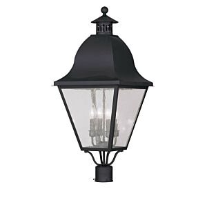 Amwell 4-Light Outdoor Post Lantern in Black