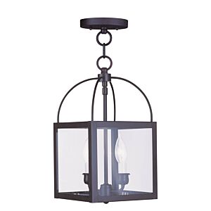 Milford 2-Light Mini Pendant with Ceiling Mount in Bronze