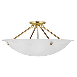 Oasis 4-Light Ceiling Mount in Polished Brass