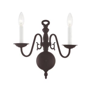 Williamsburgh 2-Light Wall Sconce in Bronze