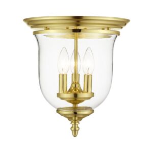 Legacy 3-Light Ceiling Mount in Polished Brass