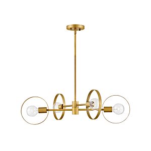 Hinkley Desi 4-Light Pendant In Lacquered Brass
