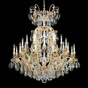 Renaissance 24-Light Chandelier in Heirloom Gold with Clear Heritage Crystals