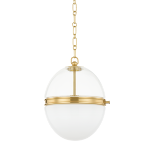 Donnell 1-Light Pendant in Aged Brass
