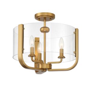 Eurofase Campisi 3-Light Ceiling Light in Brass