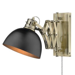 Hawthorn Ab 1-Light Wall Sconce in Aged Brass