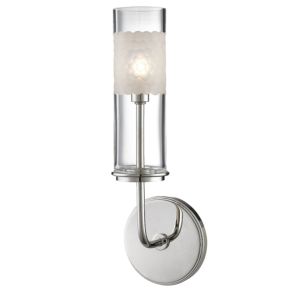 Hudson Valley Wentworth 14 Inch Wall Sconce in Polished Nickel